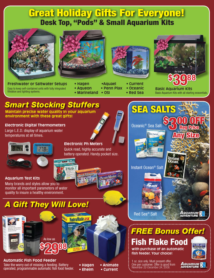 Aquarium Adventure Bolingbrook, Illinois Holiday Sale Page 3